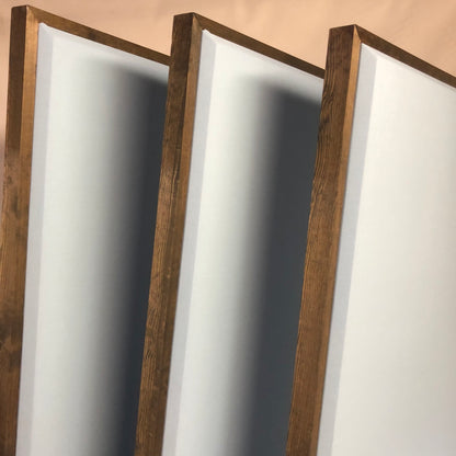 ACOUSTIC PANEL - SKY BLUE & RED MAHOGANY FRAMED
