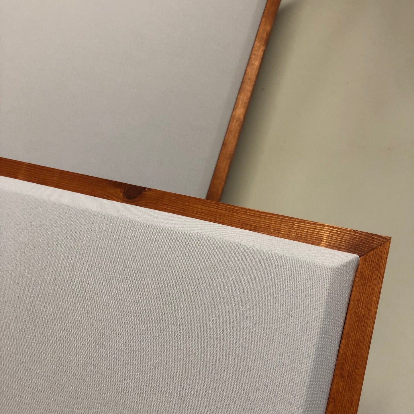 ACOUSTIC PANEL - WHITE & GUNSTOCK FRAMED