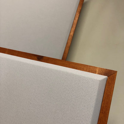 ACOUSTIC PANEL - WHITE & GUNSTOCK FRAMED
