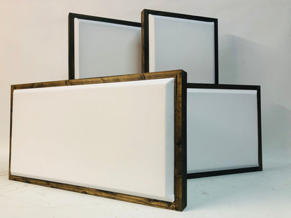 ACOUSTIC PANEL - WHITE & RED MAHOGANY FRAMED