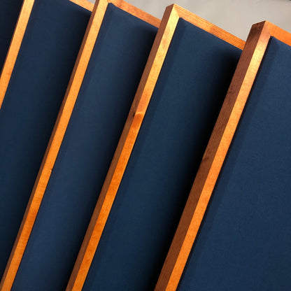 ACOUSTIC PANEL - NAVY BLUE & GUNSTOCK FRAMED