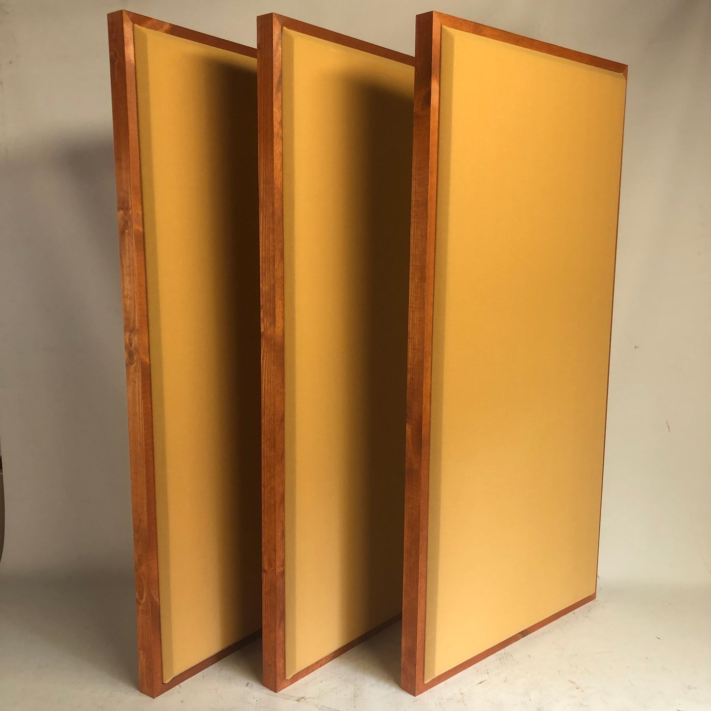 ACOUSTIC PANEL - GOLD & GUNSTOCK FRAMED