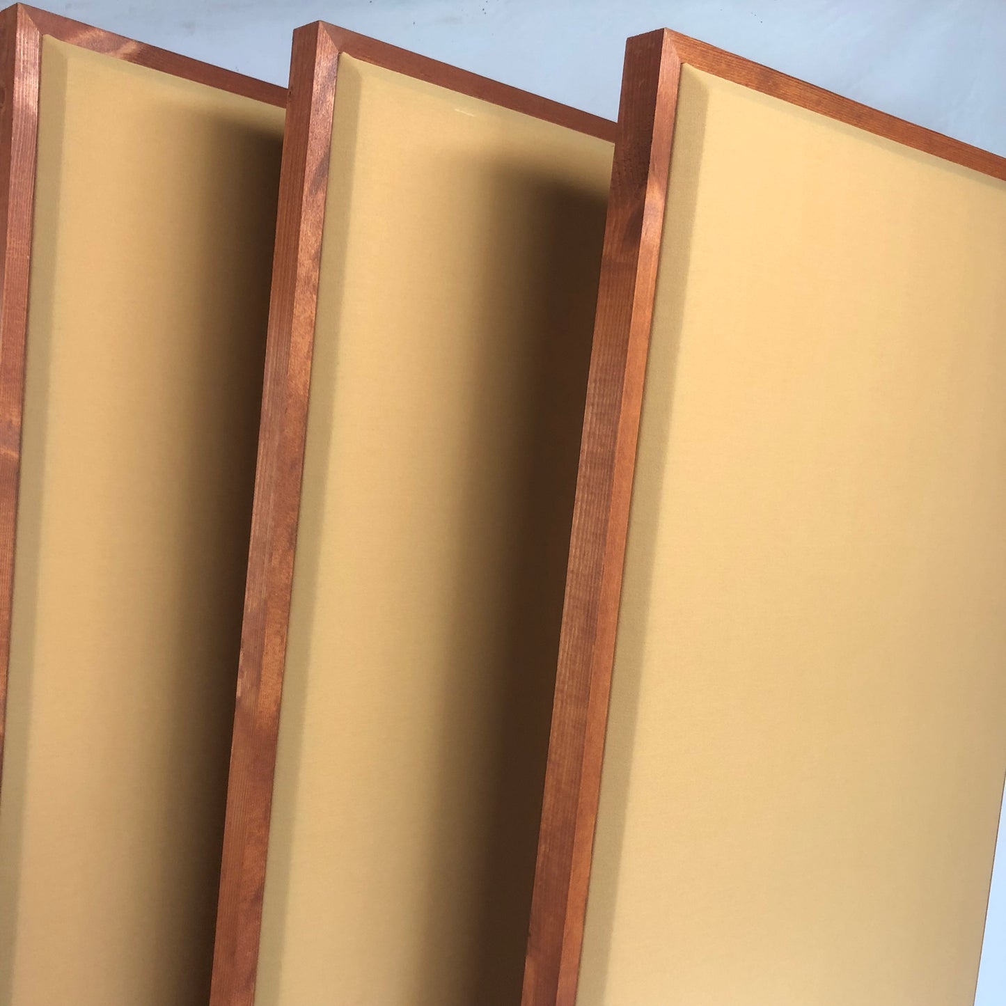 ACOUSTIC PANEL - GOLD & GUNSTOCK FRAMED