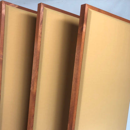 ACOUSTIC PANEL - GOLD & GUNSTOCK FRAMED