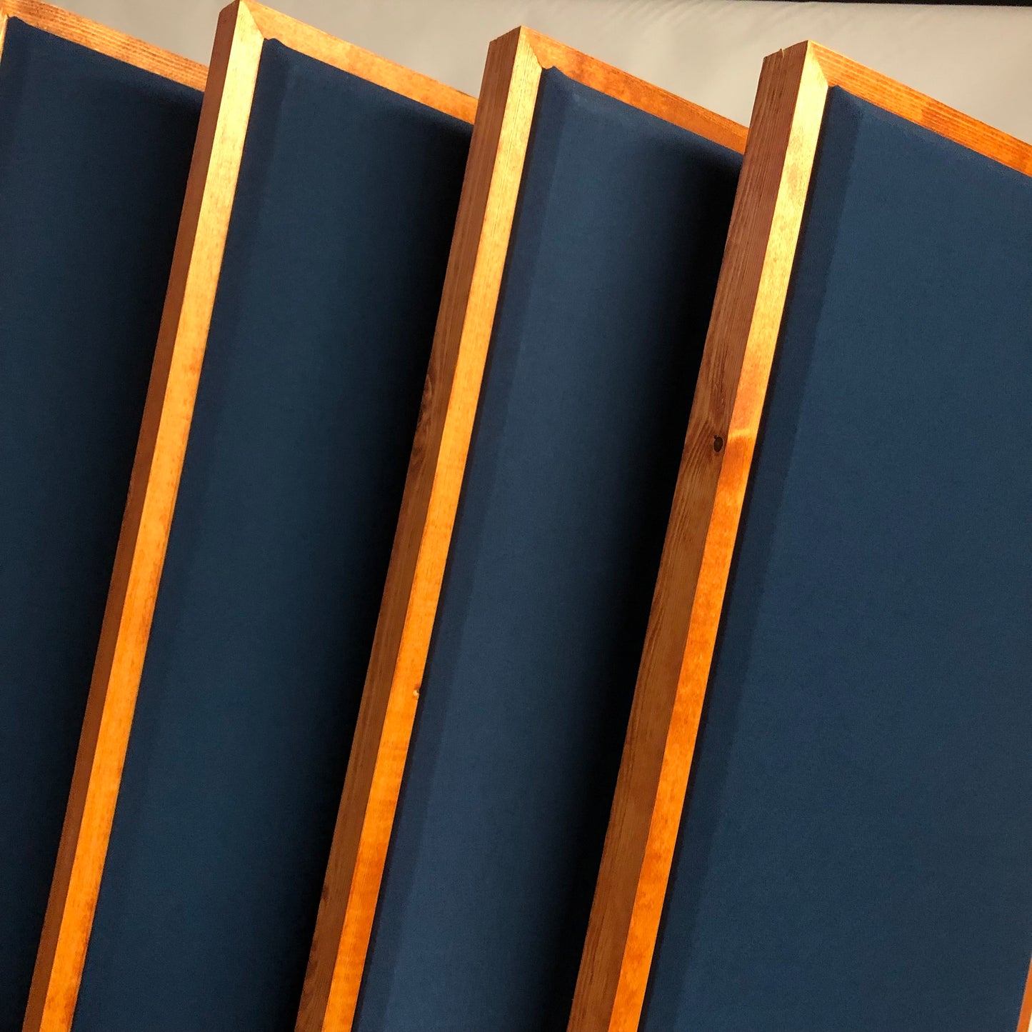ACOUSTIC PANEL - NAVY BLUE & GUNSTOCK FRAMED