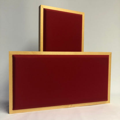 ACOUSTIC PANEL - COOL RED & GOLDEN PECAN FRAMED