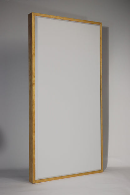ACOUSTIC PANEL - WHITE & GOLDEN PECAN FRAMED