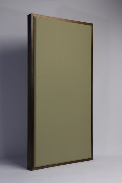 ACOUSTIC PANEL - KHAKI & RED MAHOGANY FRAMED