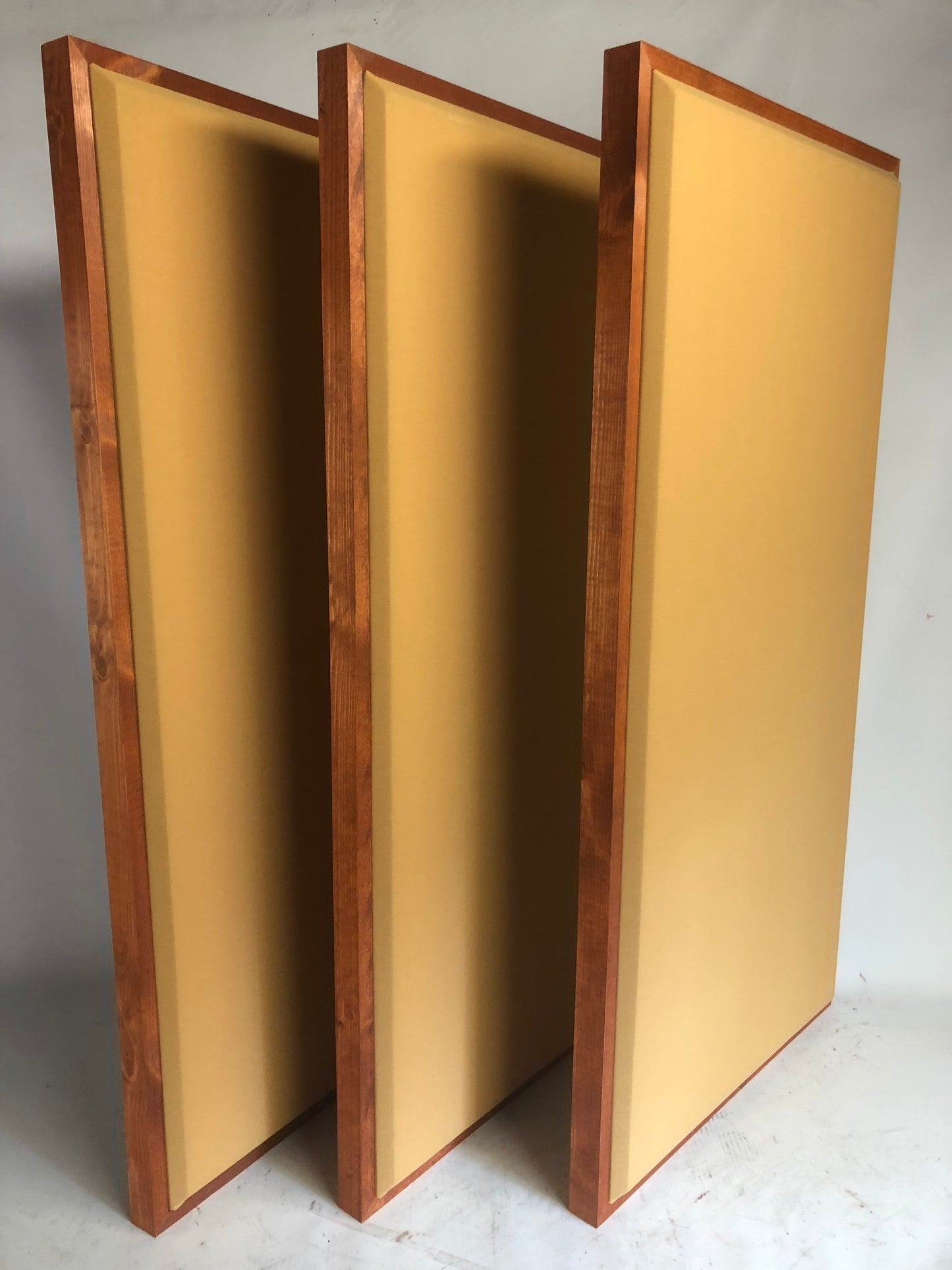 ACOUSTIC PANEL - GOLD & GUNSTOCK FRAMED
