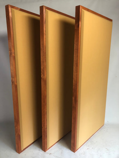 ACOUSTIC PANEL - GOLD & GUNSTOCK FRAMED