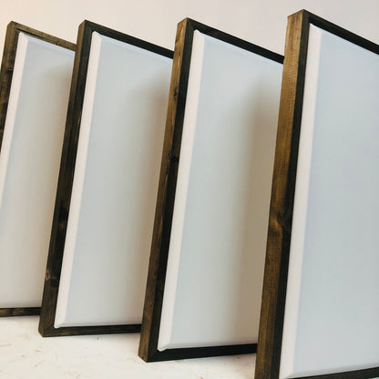 ACOUSTIC PANEL - WHITE & RED MAHOGANY FRAMED