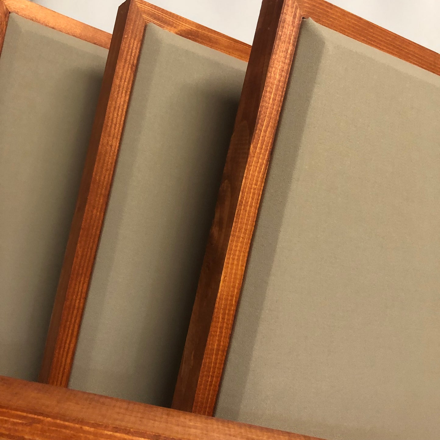 ACOUSTIC PANEL - KHAKI & GUNSTOCK FRAMED