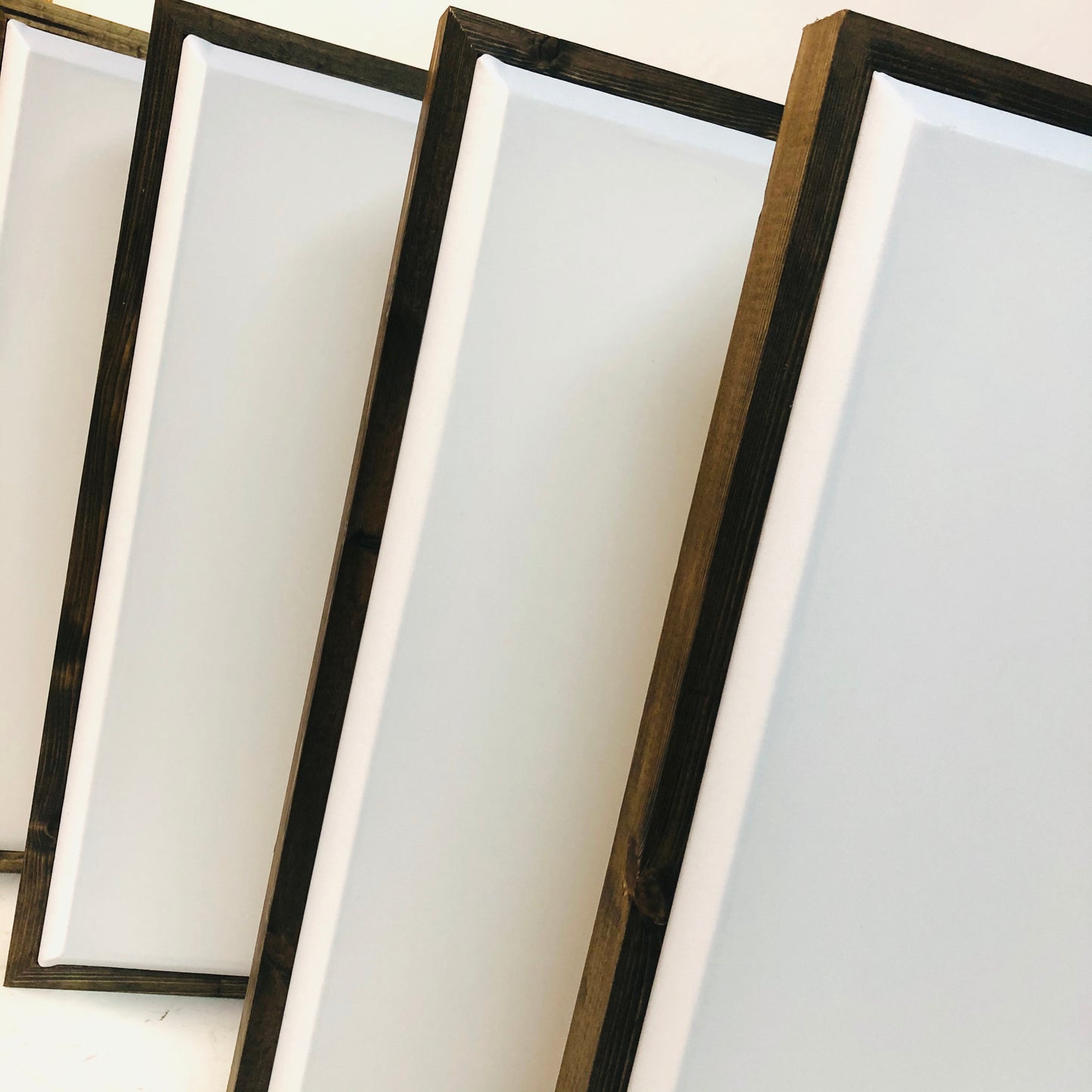 ACOUSTIC PANEL - WHITE & RED MAHOGANY FRAMED