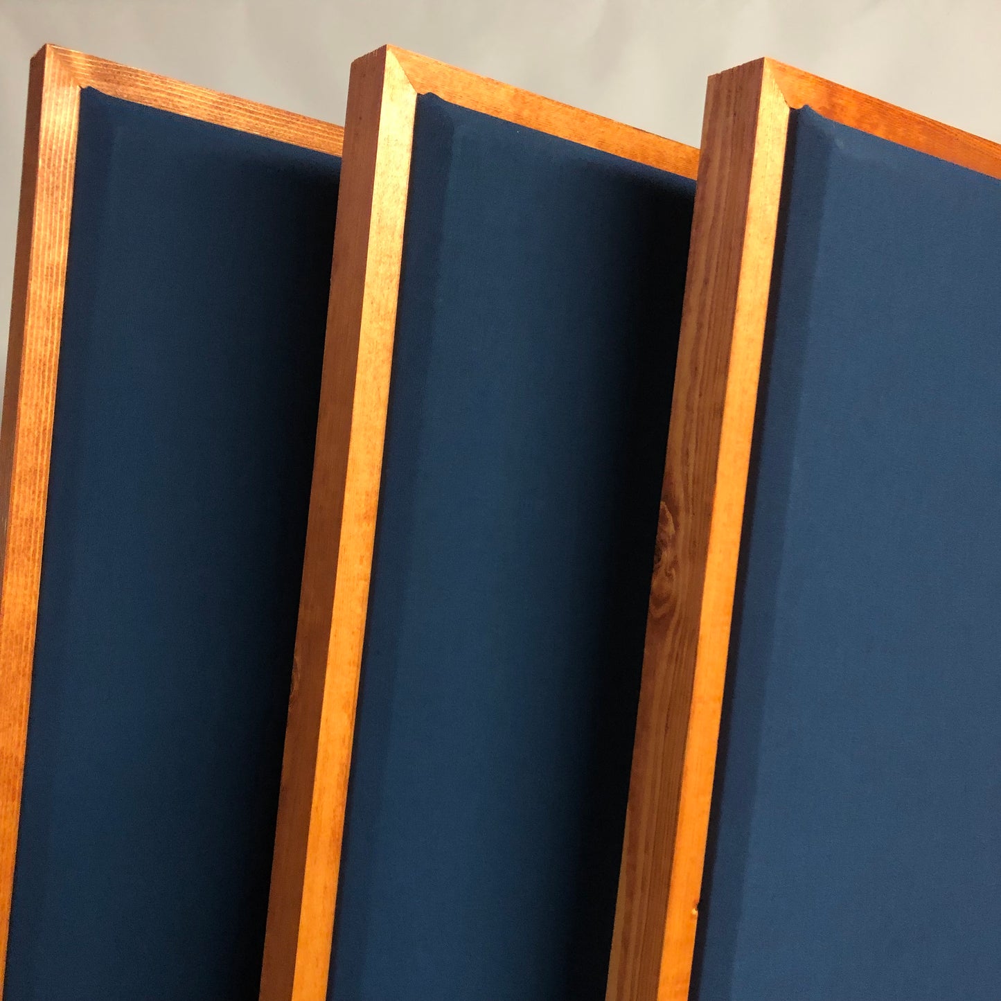 ACOUSTIC PANEL - NAVY BLUE & GUNSTOCK FRAMED
