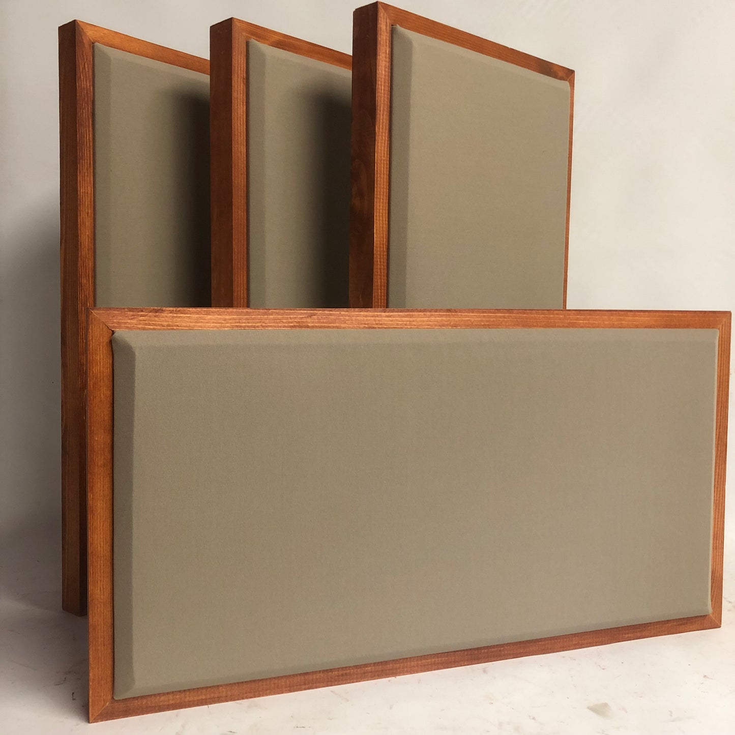 ACOUSTIC PANEL - KHAKI & GUNSTOCK FRAMED