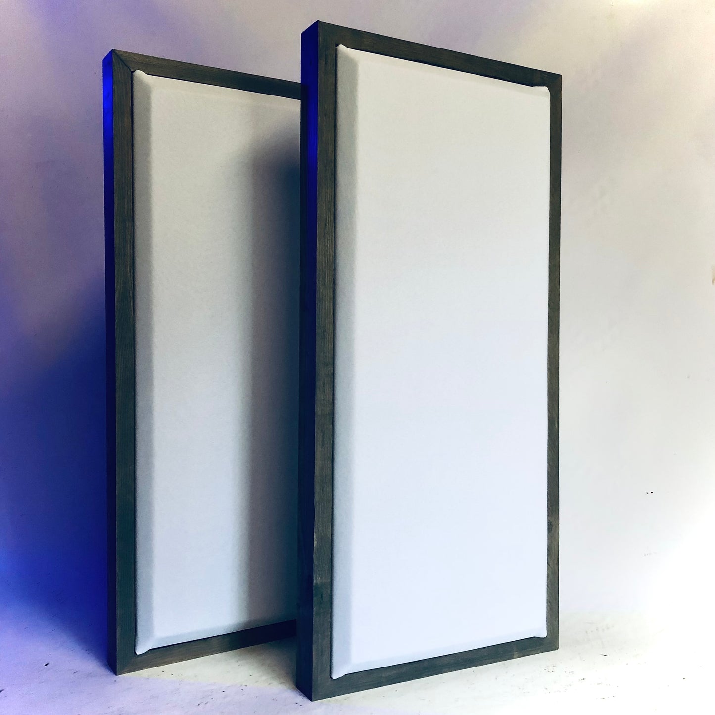 ACOUSTIC PANEL - WHITE & BLACK WOOD FRAMED